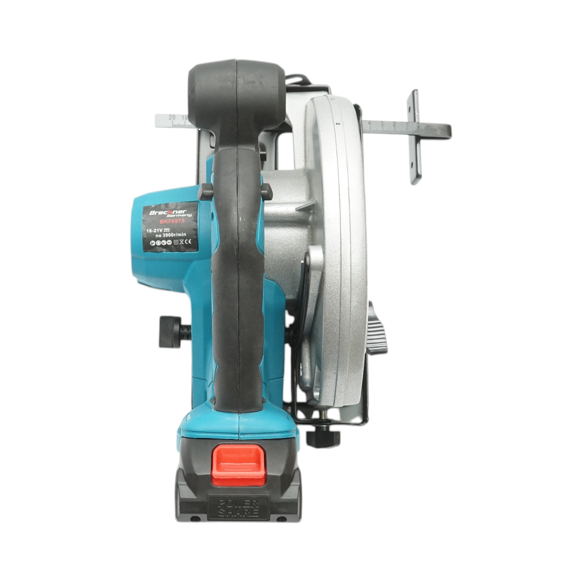 Fierastrau circular de mana 1000W cu 2 baterii litiu 21V/1.5Ah, disc 185mm, taiere unghi 0-45°, turatie 3900rpm Breckner Germany - imagine 6