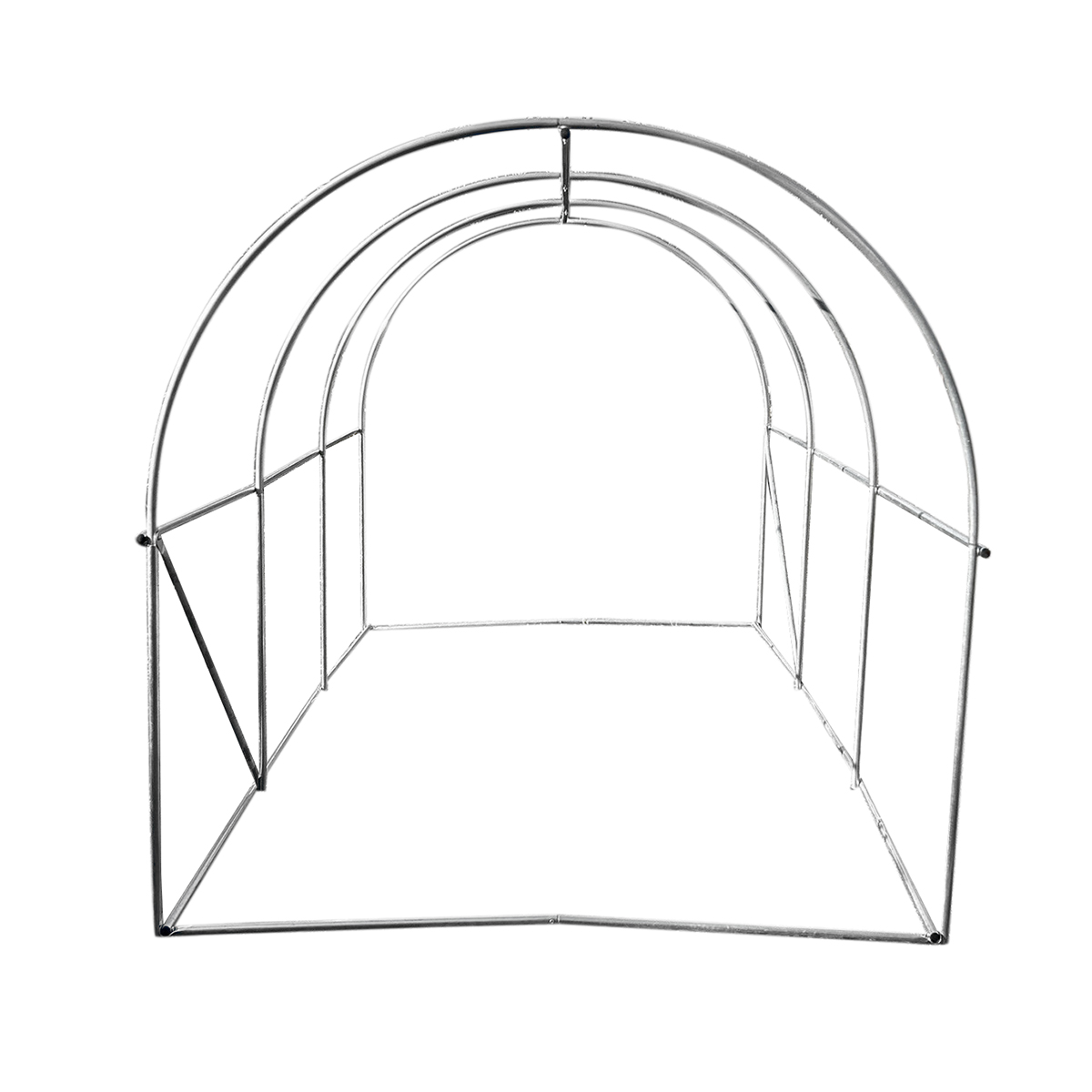 Solar de gradina 300x200x200cm cu sistem irigare, folie verde PE cu plasa 140g/mp UV, 6 ferestre, 2 usi, teava otel galvanizat 25mm THOR - imagine 6