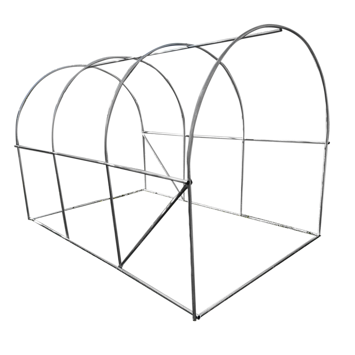 Solar de gradina 300x200x200cm cu sistem irigare, folie verde PE cu plasa 140g/mp UV, 6 ferestre, 2 usi, teava otel galvanizat 25mm THOR - imagine 7