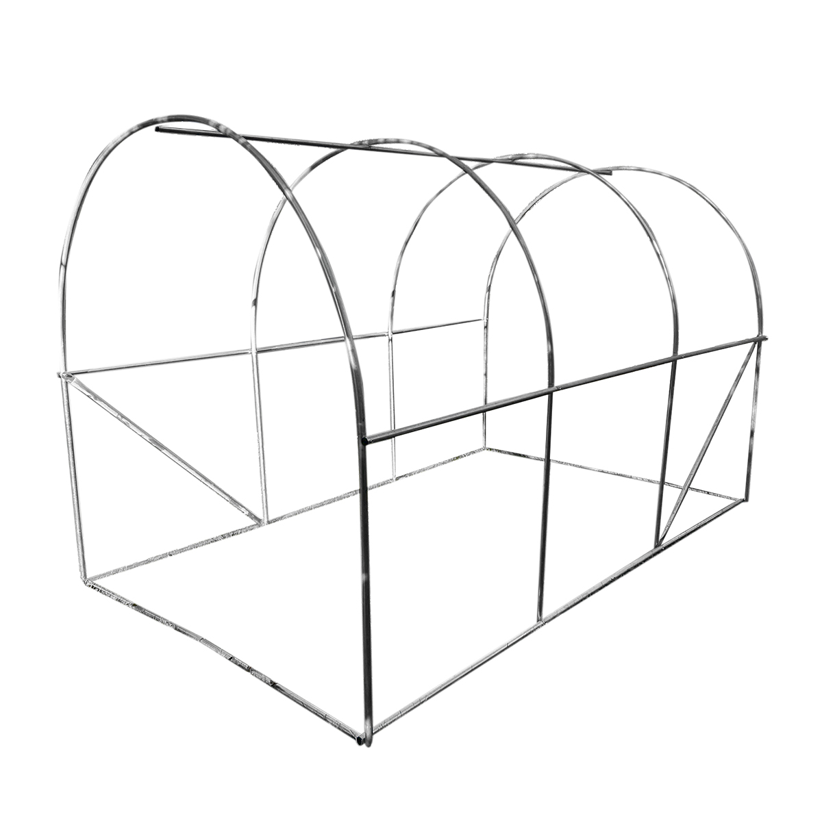 Solar de gradina 300x200x200cm cu sistem irigare, folie verde PE cu plasa 140g/mp UV, 6 ferestre, 2 usi, teava otel galvanizat 25mm THOR - imagine 5