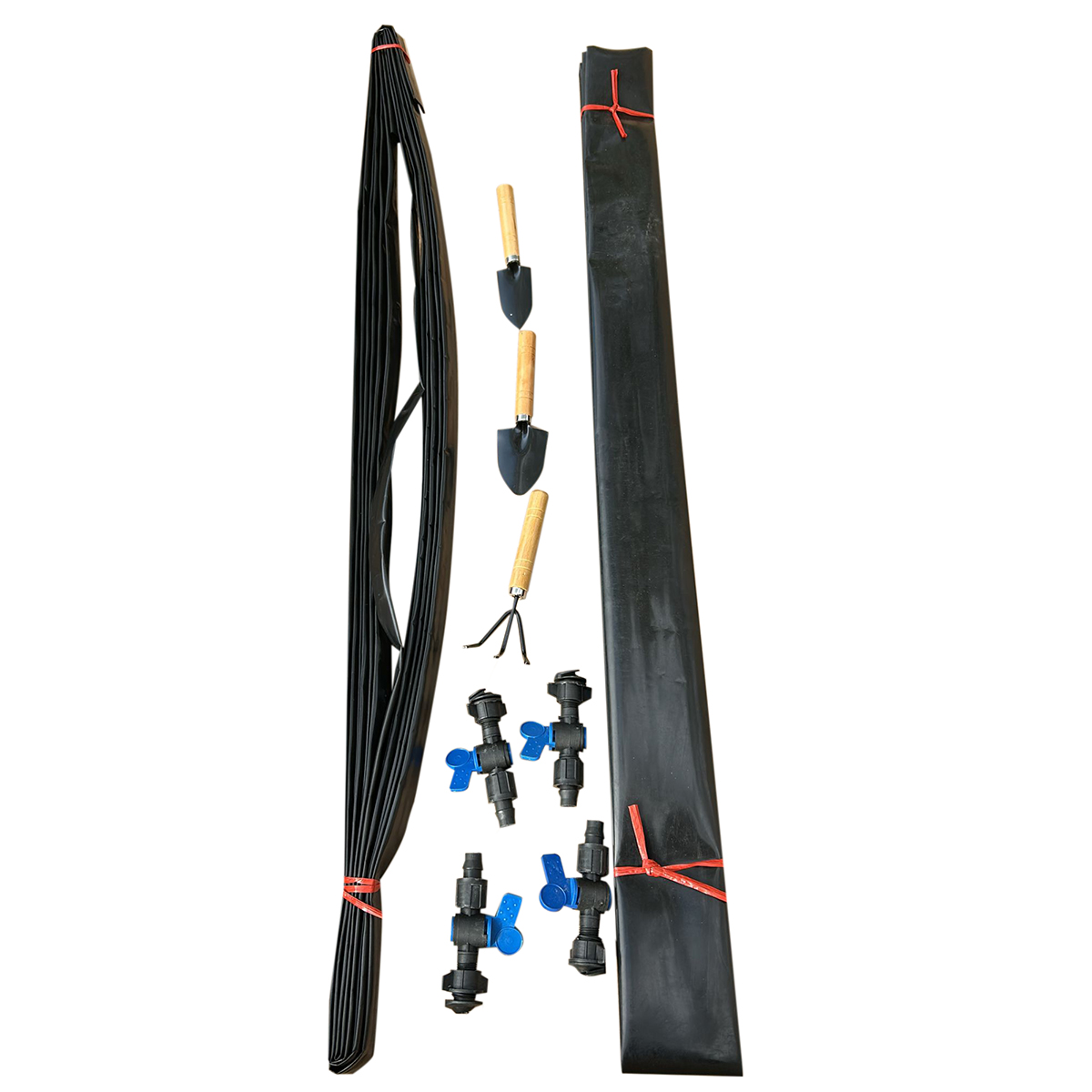 Solar de gradina 300x200x200cm cu sistem irigare, folie verde PE cu plasa 140g/mp UV, 6 ferestre, 2 usi, teava otel galvanizat 25mm THOR - imagine 8