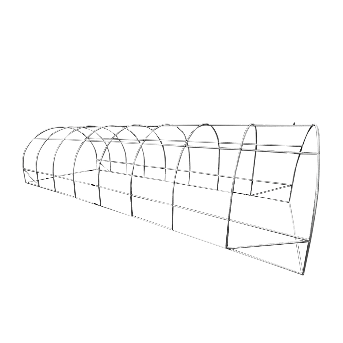 Solar de gradina 800x400x230cm cu sistem irigare, folie verde PE cu plasa 180g/mp UV, 16 ferestre, 2 usi, teava otel galvanizat 25mm - imagine 8