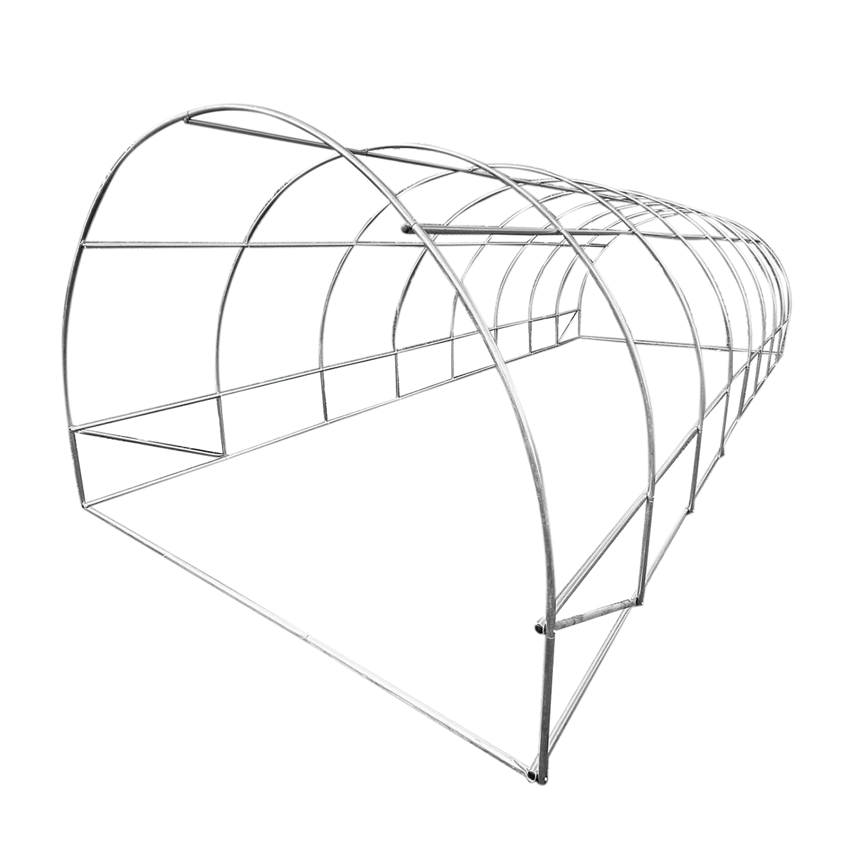 Solar de gradina 800x400x230cm cu sistem irigare, folie verde PE cu plasa 180g/mp UV, 16 ferestre, 2 usi, teava otel galvanizat 25mm - imagine 6
