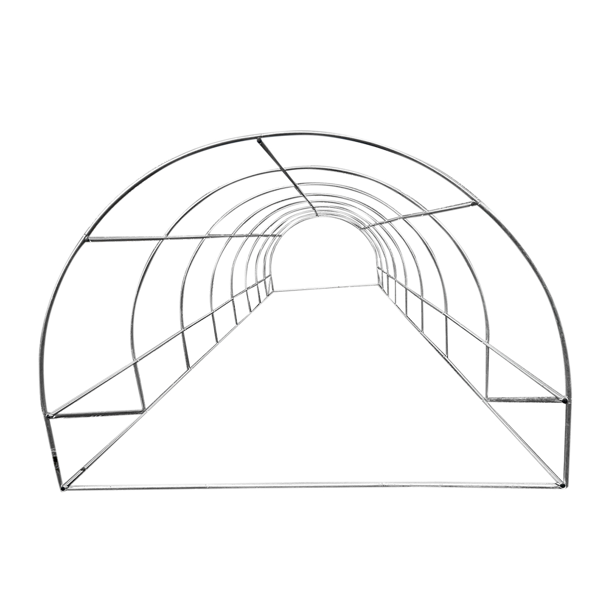 Solar de gradina 800x400x230cm cu sistem irigare, folie verde PE cu plasa 180g/mp UV, 16 ferestre, 2 usi, teava otel galvanizat 25mm - imagine 7