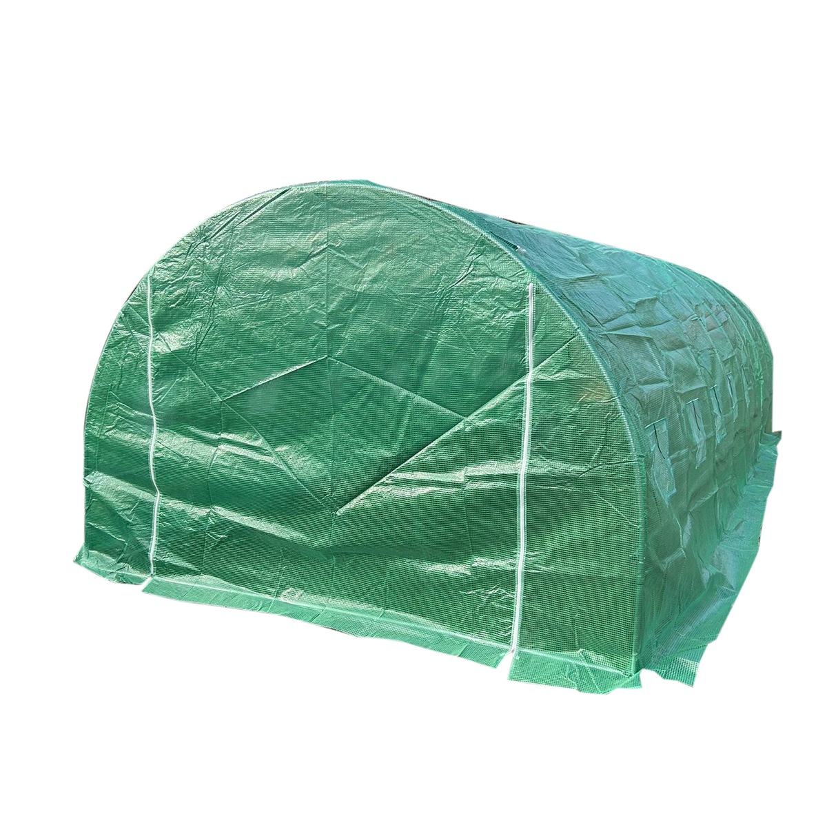 Solar de gradina 1000x300x200cm cu sistem irigare, folie verde PE cu plasa 140g/mp UV, 20 ferestre, 2 usi, teava otel galvanizat 25mm THOR