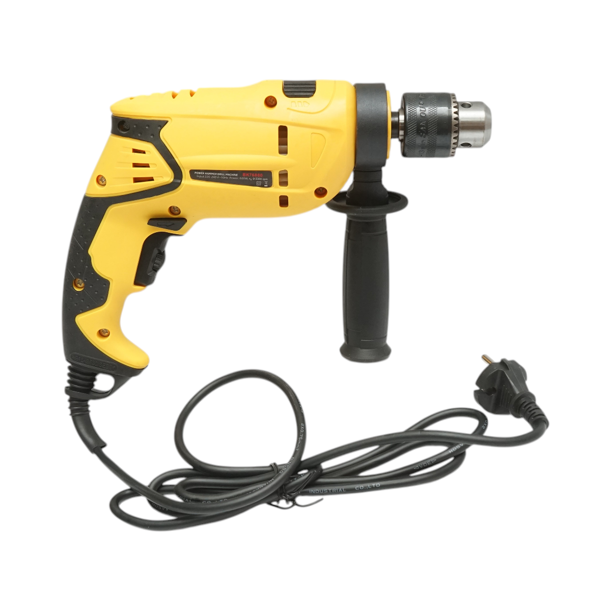 Trusa bormasina cu percutie 600W, 220V, mandrina 13mm, turatie 3300rpm cu scule si unelte 38 piese Breckner Germany - imagine 3