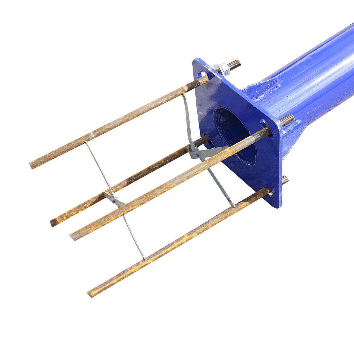 Stalp iluminat 5m din otel cu brat orizontal si flansa montare beton - imagine 6