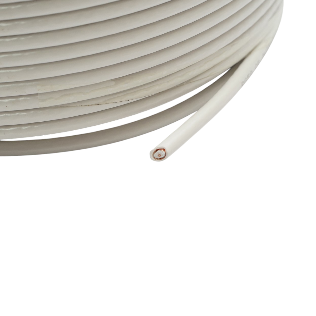 Cablu coaxial CCTV RG59 cupru 0.7mm, 75 Ohm, PVC alb 100m/rola Q5+ - imagine 3