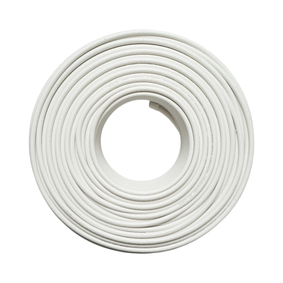 Cablu coaxial CCTV RG59 cupru 0.7mm, 75 Ohm, PVC alb 100m/rola Q5+ - imagine 2