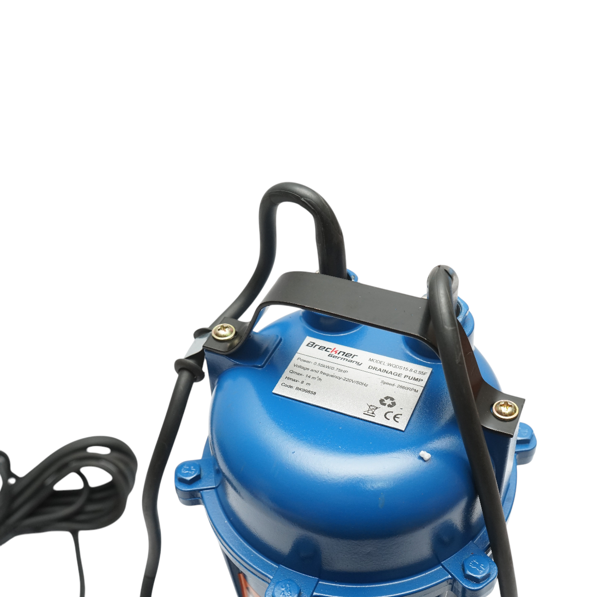 Pompa apa murdara, drenaj submersibila cu flotor si tocator 5500W, 220V, debit 233L/min, H8m WQDS15-8-0.55F Breckner Germany - imagine 5