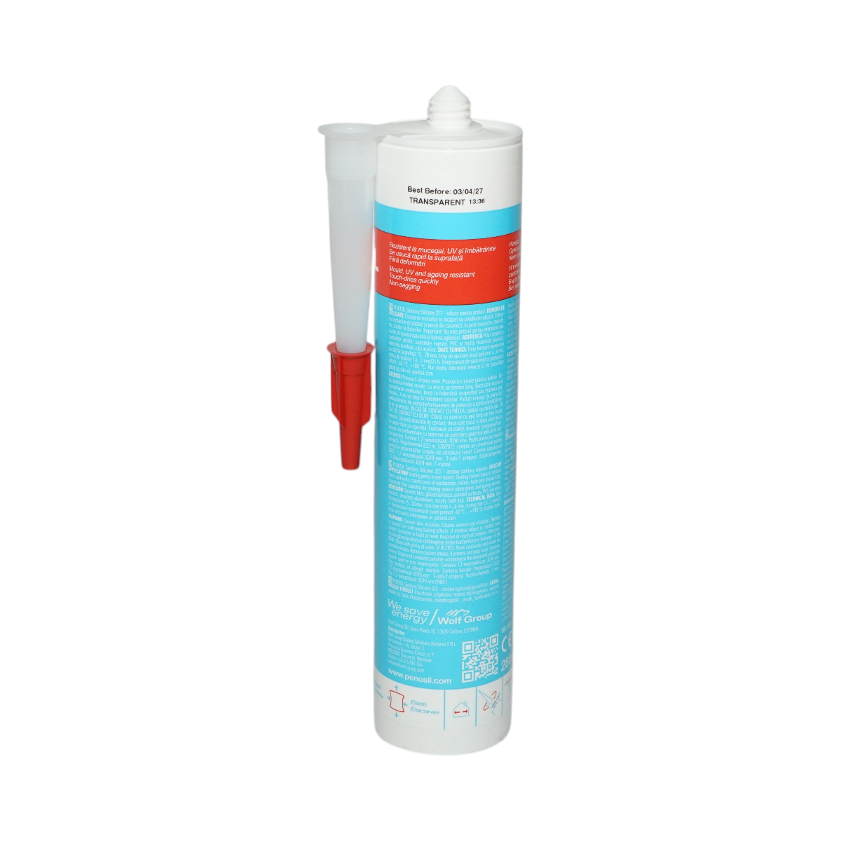 Silicon sanitar etansant transparent rezistent la mucegai 280ml Sanitary Silicone 323 Penosil - imagine 2