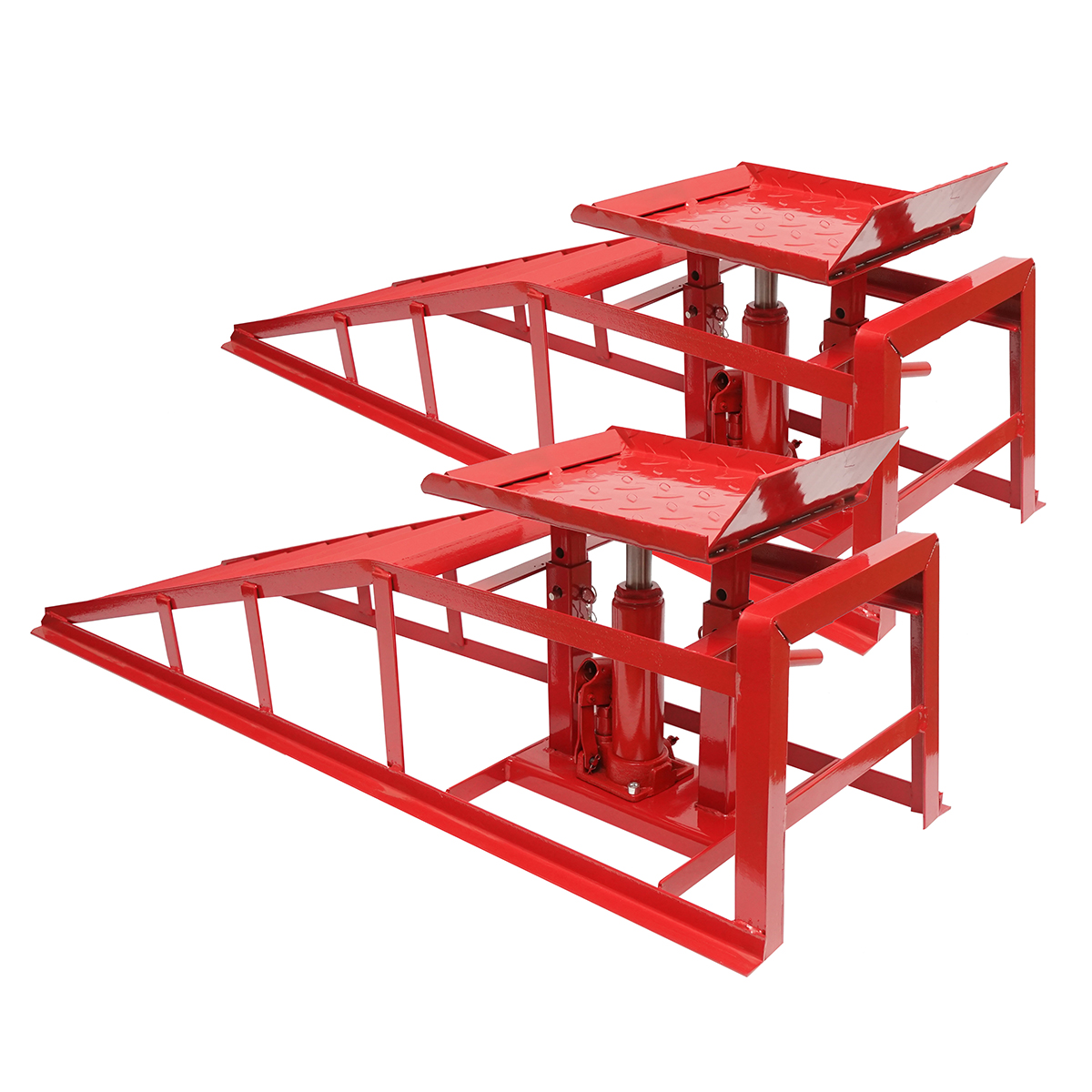 Set rampe auto metalice hidraulice 1360x350x350mm, sarcina maxima 2T - imagine 5