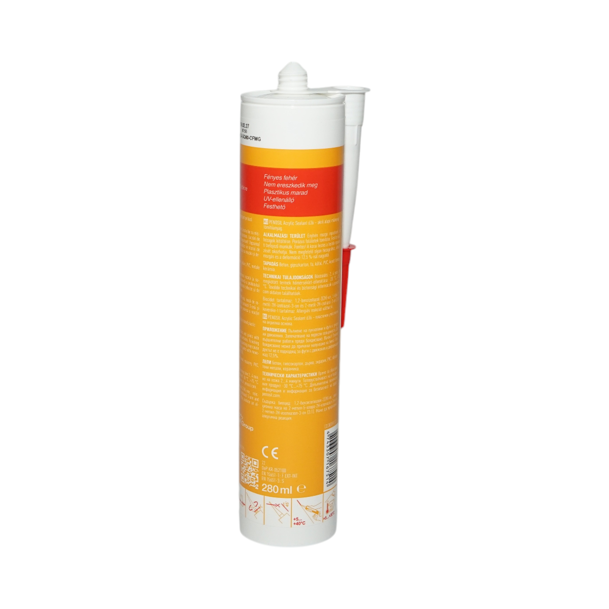 Silicon acrilic alb etansant vopsibil 280ml Acrylic Sealant 636 Penosil - imagine 2