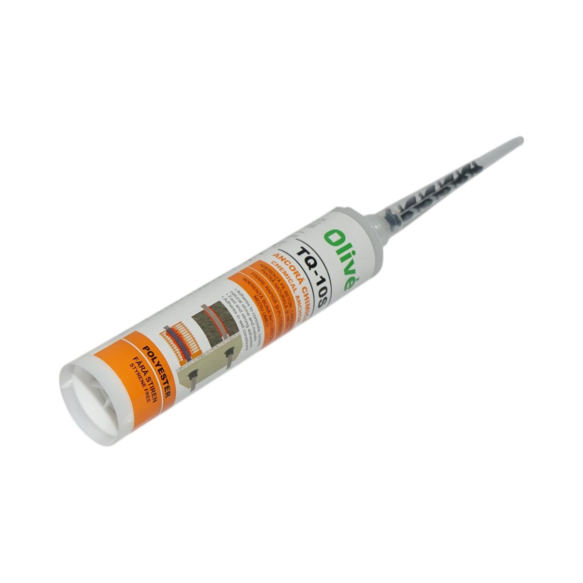 Ancora chimica fara stiren bicomponenta pe baza de rasina poliesterica gri 300ml OLIVE TQ-10S Penosil - imagine 4