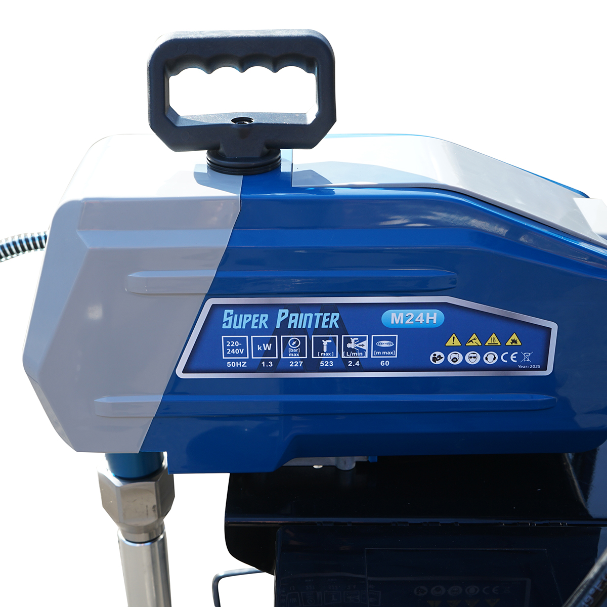 Pompa de vopsit airless profesionala cu piston si motor fara perii 1.3kW, 220V, debit 2.4 L/min, duza 517, presiune maxima 227 bar M24H - imagine 8