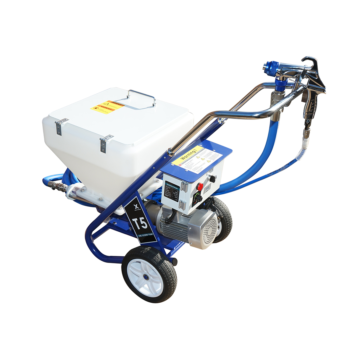 Pompa de glet si tencuiala decorativa airless T5 2.2kW, 220V, debit 15 L/min, granulatie 3mm, presiune 20 bar - imagine 4