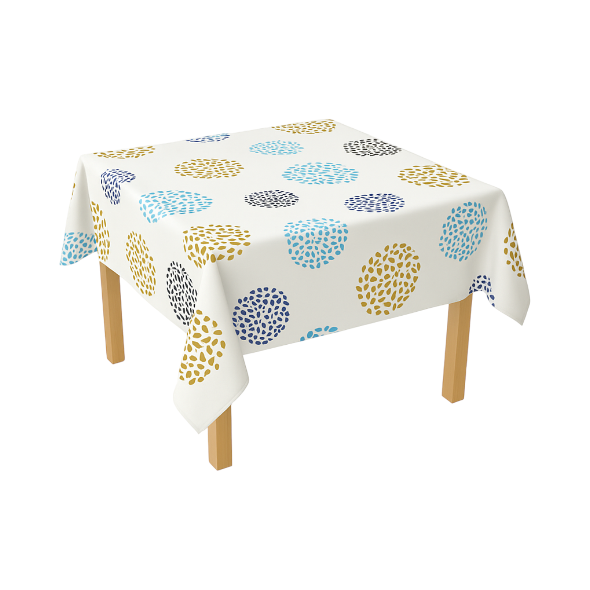 Rola fata de masa decorativa PVC 1.37x20m, grosime 0.18mm, textil 45 g/mp, model cerc multicolor Breckner Germany