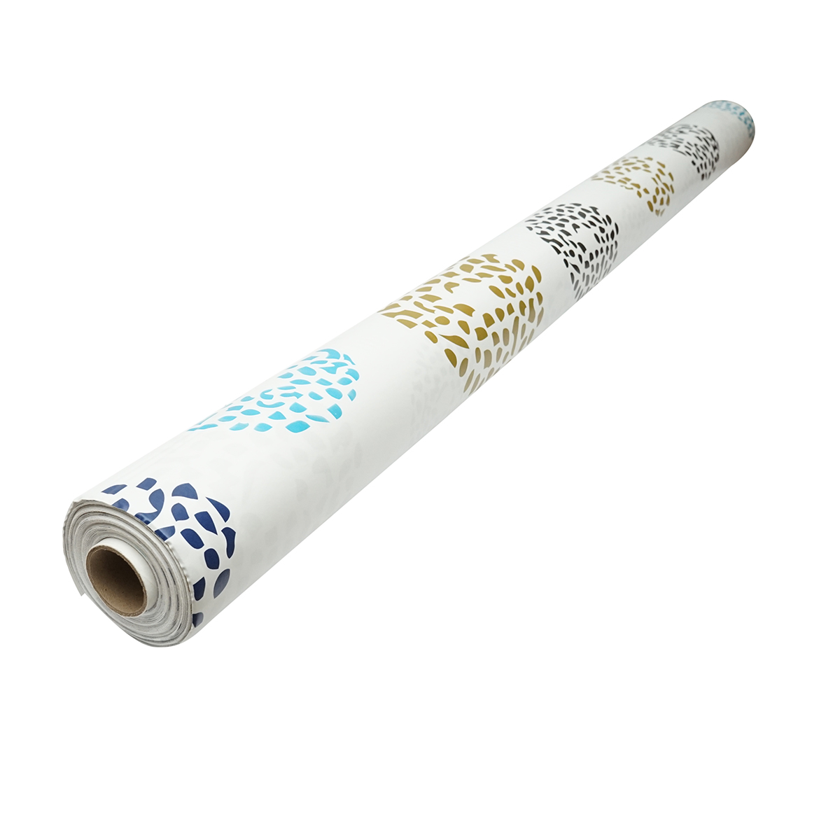 Rola fata de masa decorativa PVC 1.37x20m, grosime 0.18mm, textil 45 g/mp, model cerc multicolor Breckner Germany - imagine 4