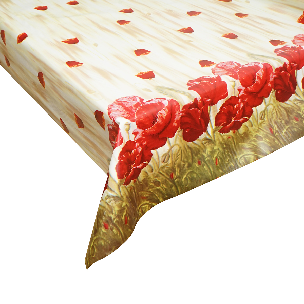 Rola fata de masa decorativa PVC 1.37x20m, grosime 0.18mm, textil 45 g/mp, model floral maci Breckner Germany - imagine 3