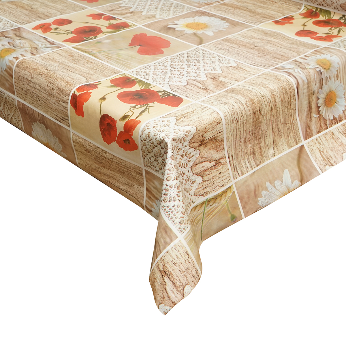 Rola fata de masa decorativa PVC 1.37x20m, grosime 0.18mm, textil 45 g/mp, model floral rustic Breckner Germany - imagine 3