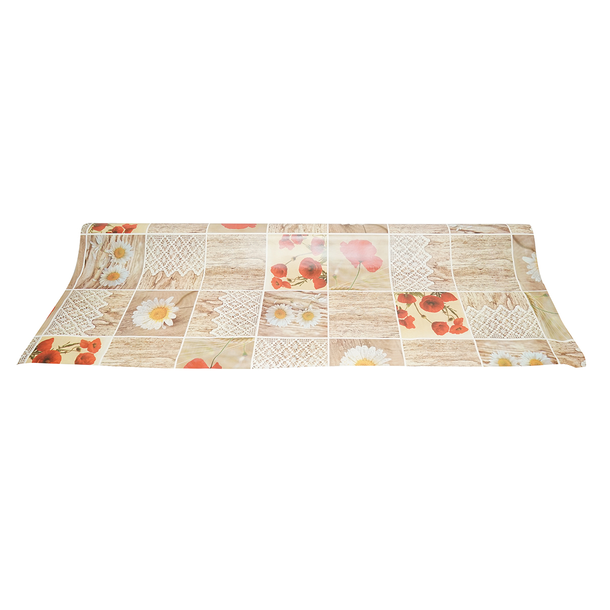 Rola fata de masa decorativa PVC 1.37x20m, grosime 0.18mm, textil 45 g/mp, model floral rustic Breckner Germany - imagine 2