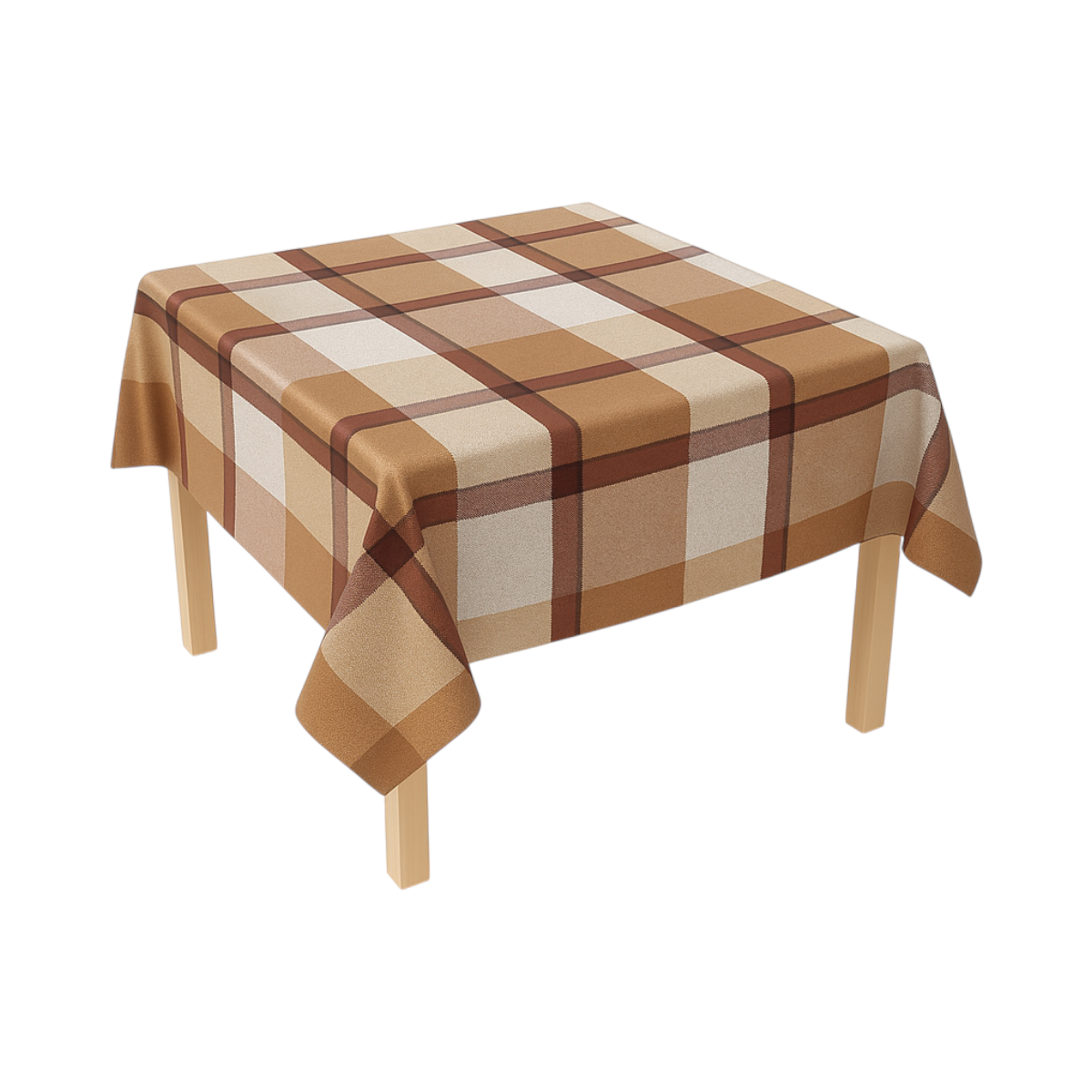 Rola fata de masa decorativa PVC 1.37x20m, grosime 0.18mm, textil 45 g/mp, model carouri Breckner Germany