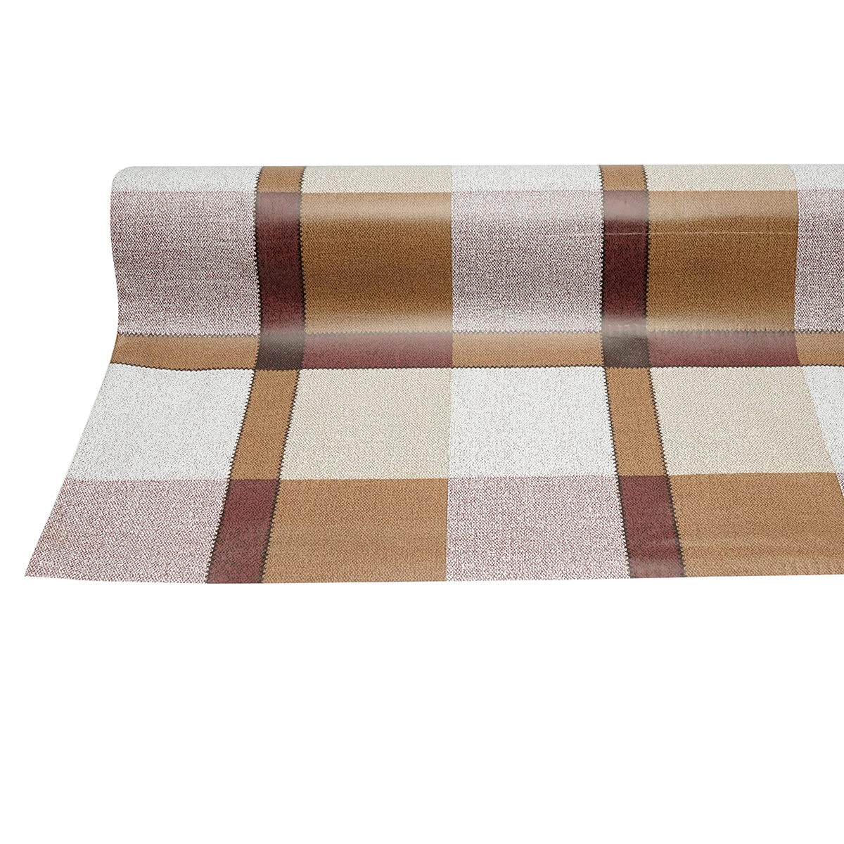 Rola fata de masa decorativa PVC 1.37x20m, grosime 0.18mm, textil 45 g/mp, model carouri Breckner Germany - imagine 5