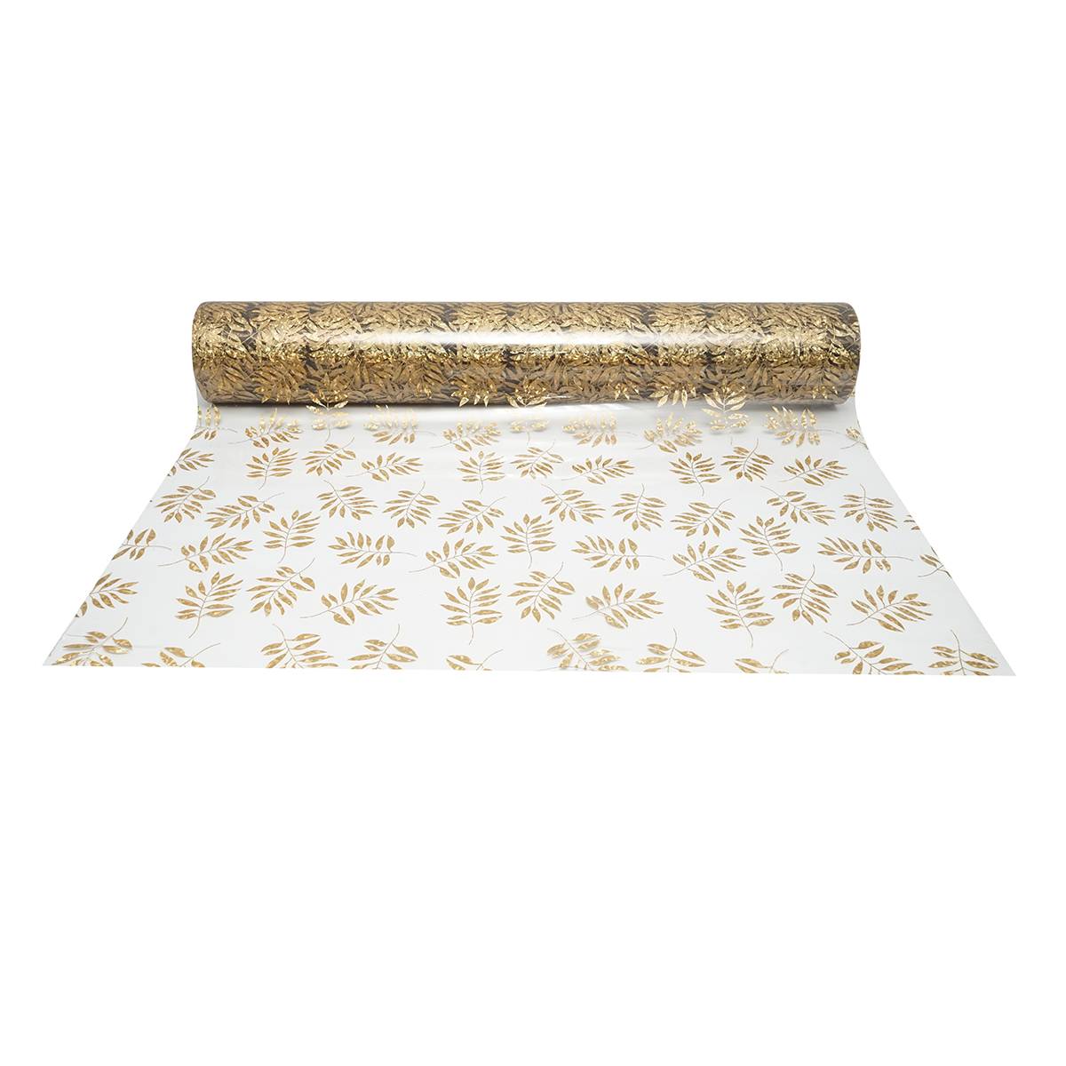 Folie protectie masa transparenta PVC siliconizat 100cm, grosime 0.8mm, model frunze 20m/rola Breckner Germany - imagine 2