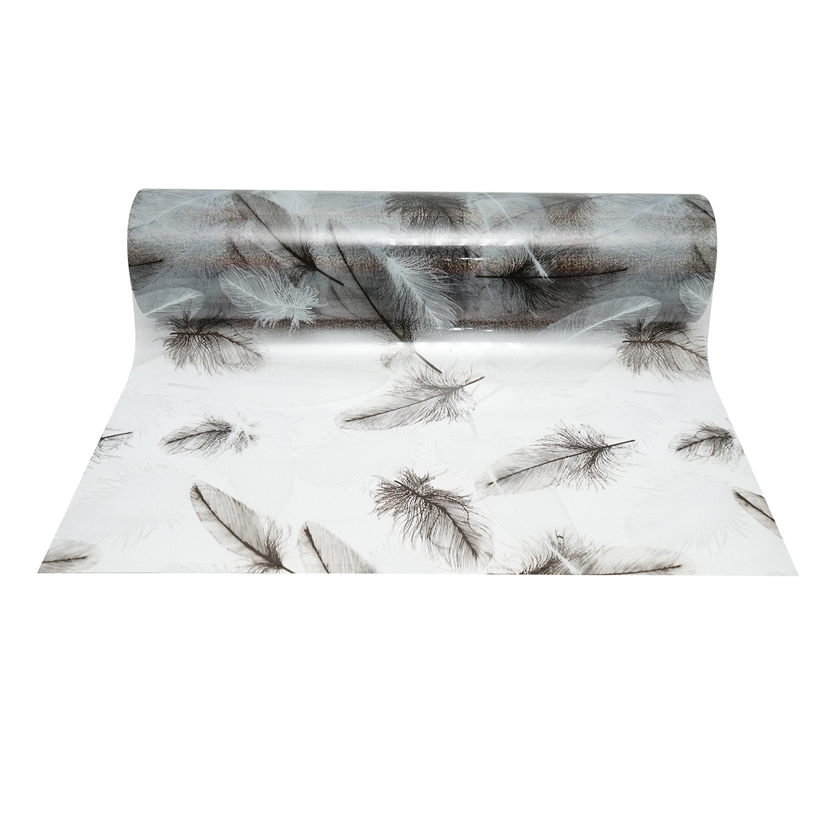 Folie protectie masa transparenta PVC siliconizat 80cm, grosime 1.2mm, model pene 20m/rola Breckner Germany - imagine 2