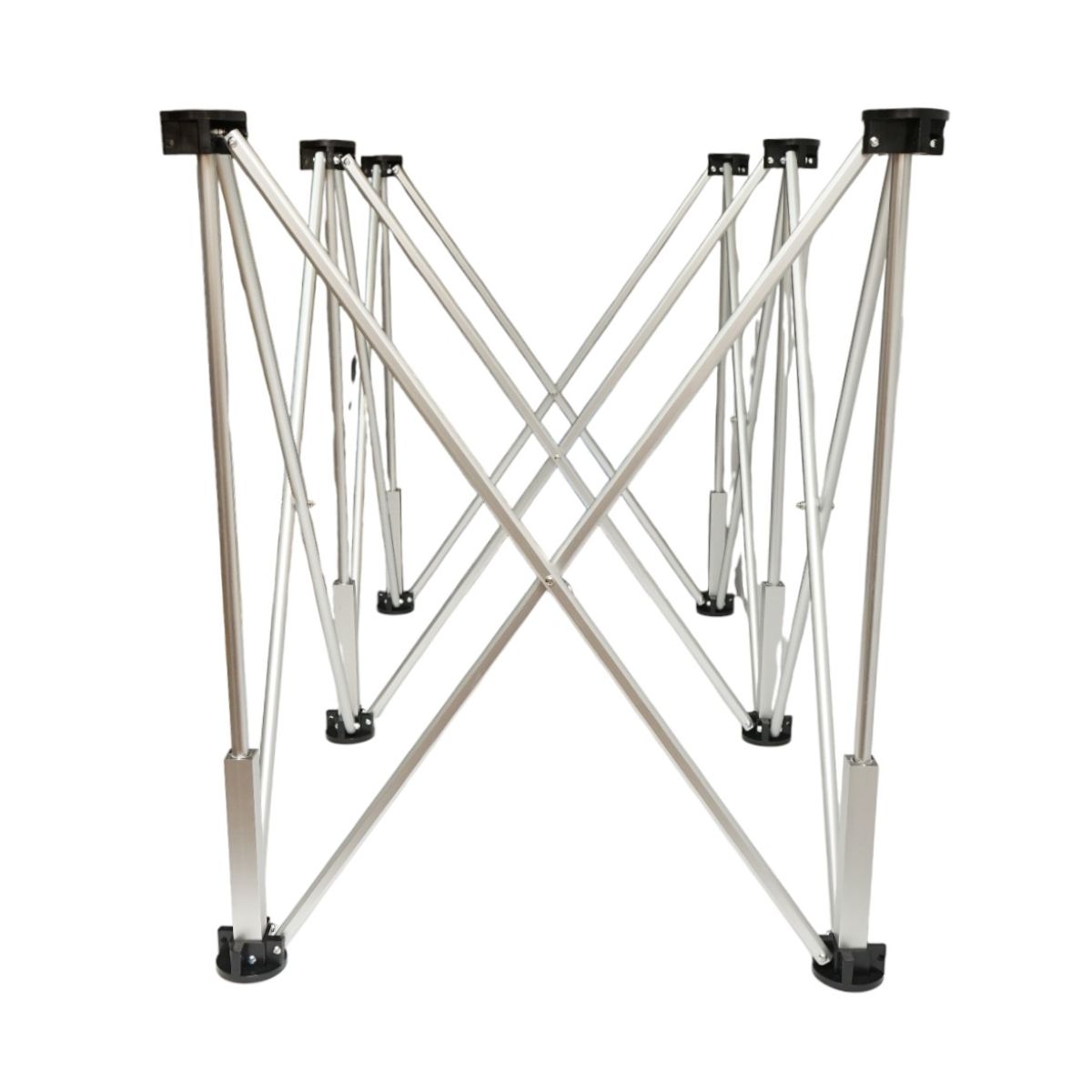 Masa de lucru pliabila tip acordeon cu 6 picioare, cadru din aluminiu 116x61x72cm - imagine 3