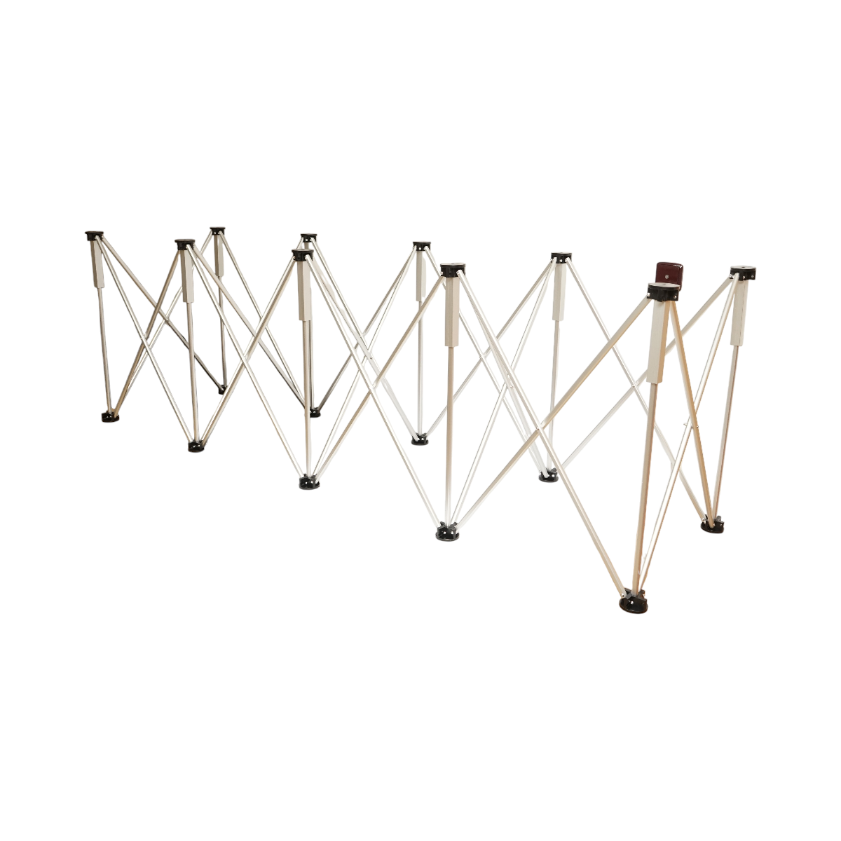 Masa de lucru pliabila tip acordeon cu 10 picioare, cadru din aluminiu 226x61x72cm - imagine 2