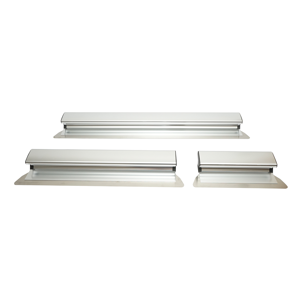 Set 3 gletiere profesionale inox 30/55/100cm, suport cu maner telescopic 85-200cm - imagine 5