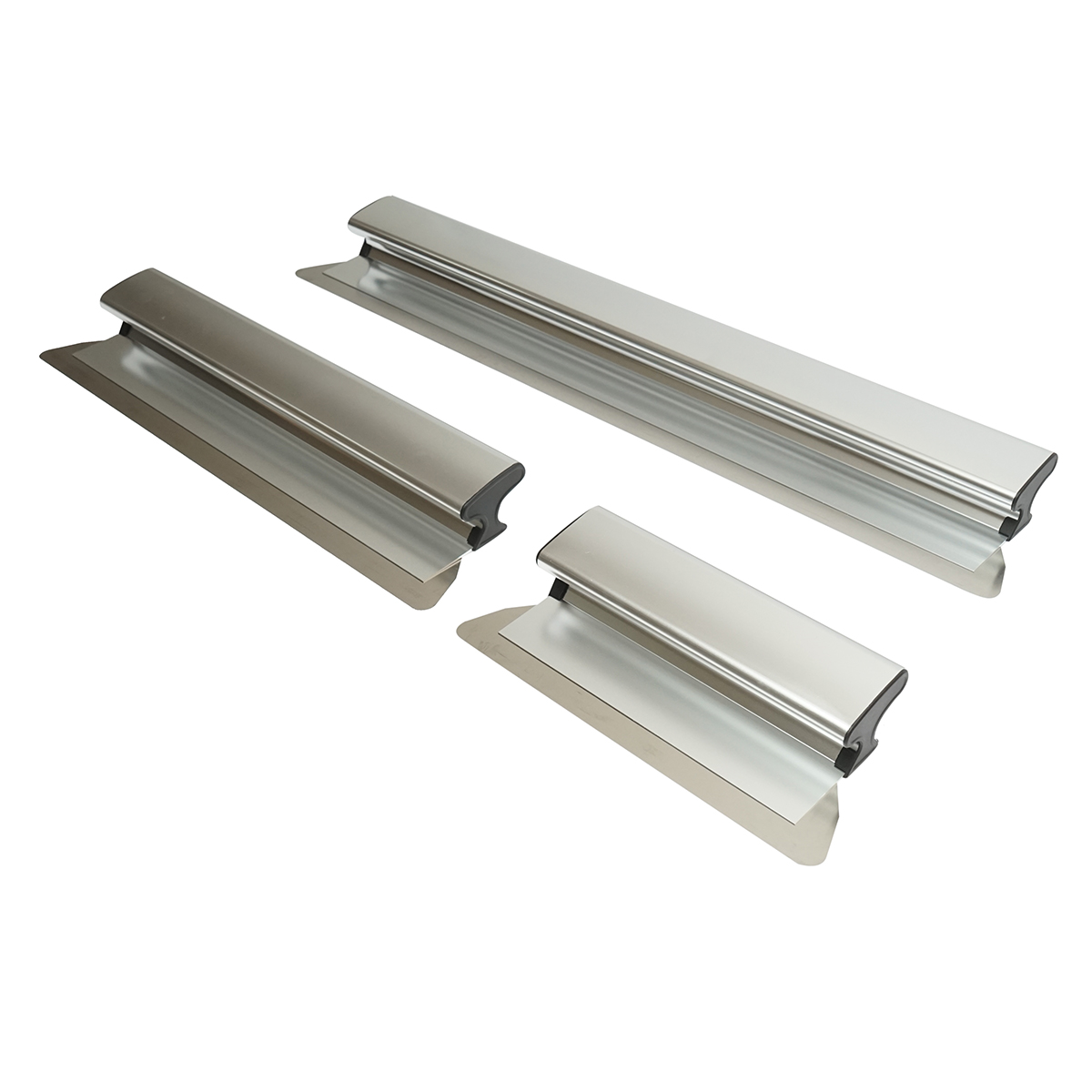 Set 3 gletiere profesionale inox 30/55/100cm, suport cu maner telescopic 85-200cm - imagine 6