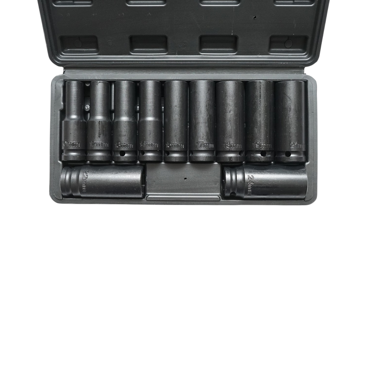 Trusa chei tubulare de impact lungi 10-24mm, 78mm, patrat 1/2 inch Cr-Mo 11 piese Breckner Germany - imagine 3