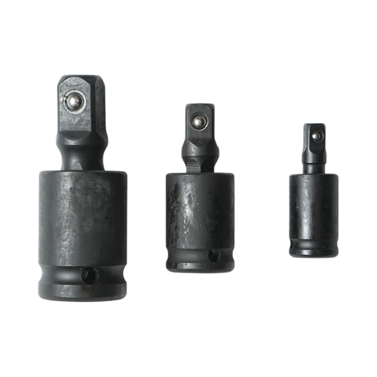 Set 3 adaptoare de impact cu articulatie cardanica patrat 1/2, 3/8, 1/4 inch Cr-Mo Breckner Germany - imagine 3