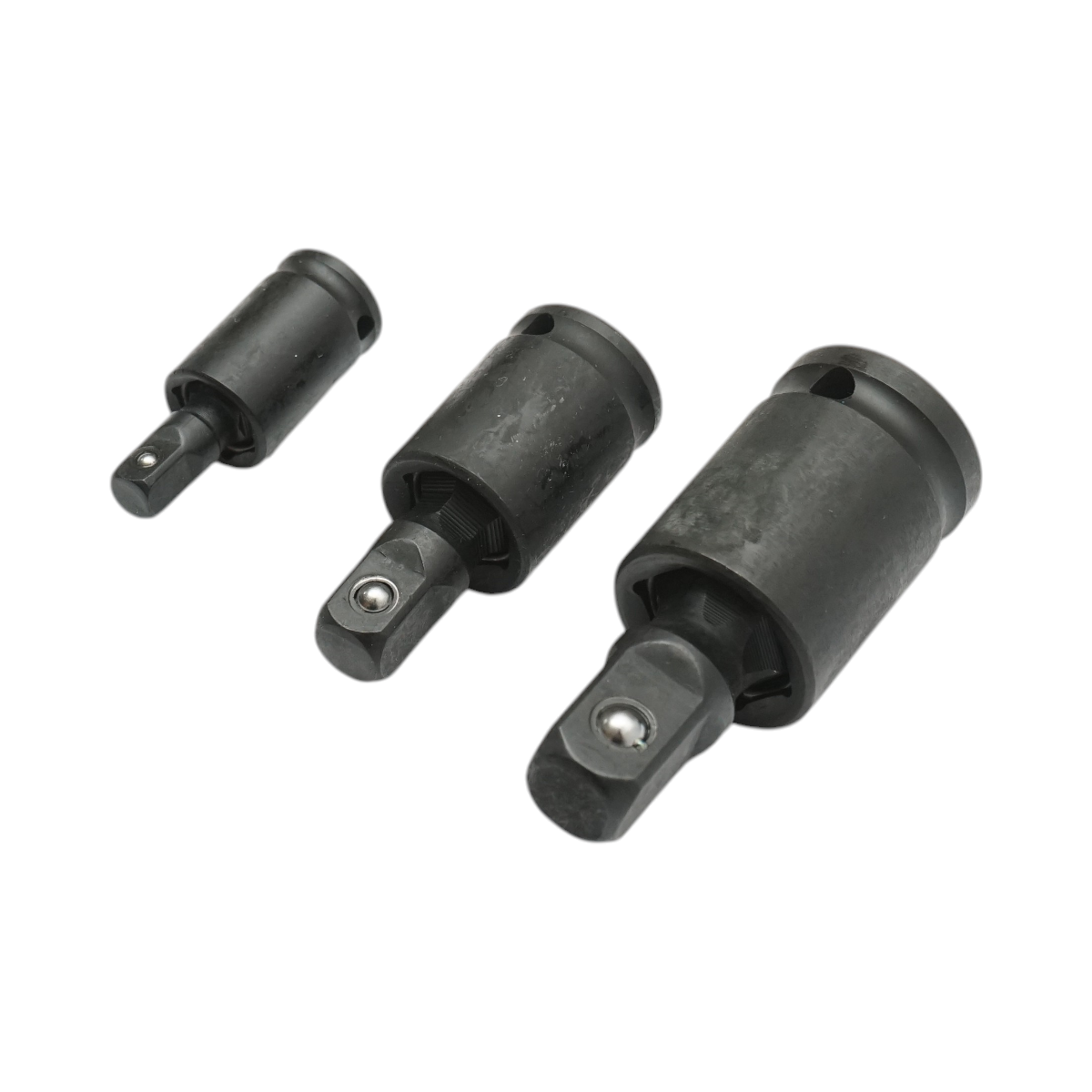 Set 3 adaptoare de impact cu articulatie cardanica patrat 1/2, 3/8, 1/4 inch Cr-Mo Breckner Germany - imagine 4