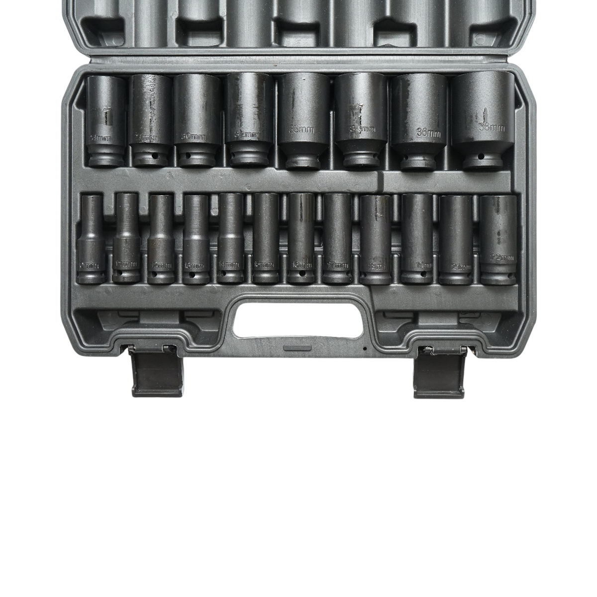 Trusa chei tubulare de impact lungi 10-38mm, 78mm, patrat 1/2 inch Cr-Mo 20 piese Breckner Germany - imagine 4