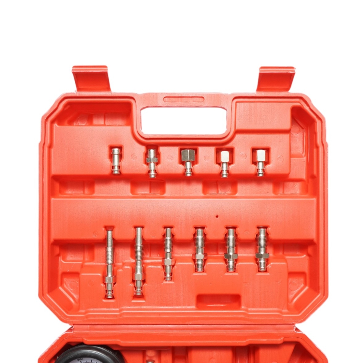 Trusa tester compresie motoare diesel cu manometru mecanic 0-70 bar 19 piese - imagine 3
