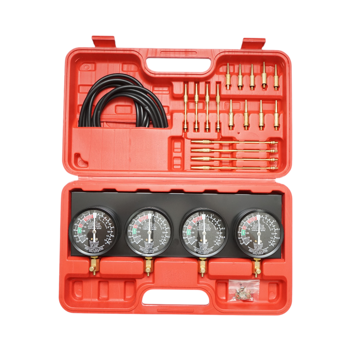 Trusa sincronizare injectie, carburatoare cu 4 manometre si adaptoare 36 piese - imagine 2
