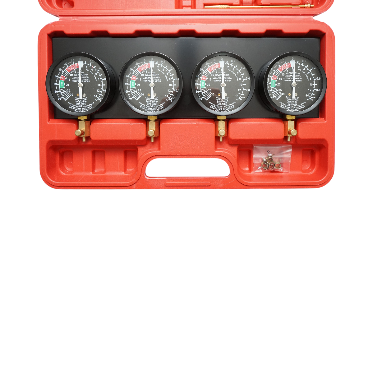 Trusa sincronizare injectie, carburatoare cu 4 manometre si adaptoare 36 piese - imagine 4
