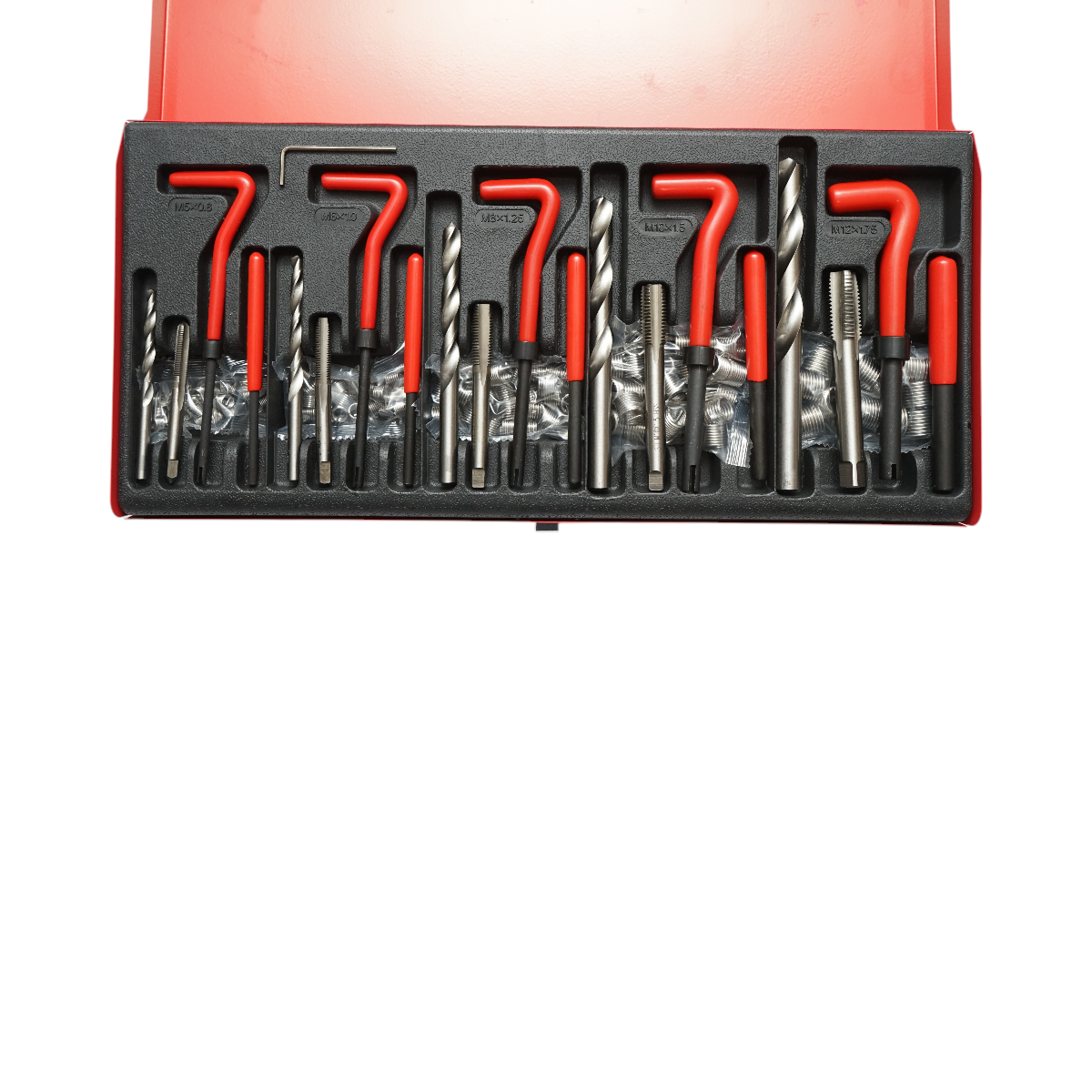 Trusa reparat filete M5, M6, M8, M10, M12 131 piese - imagine 3
