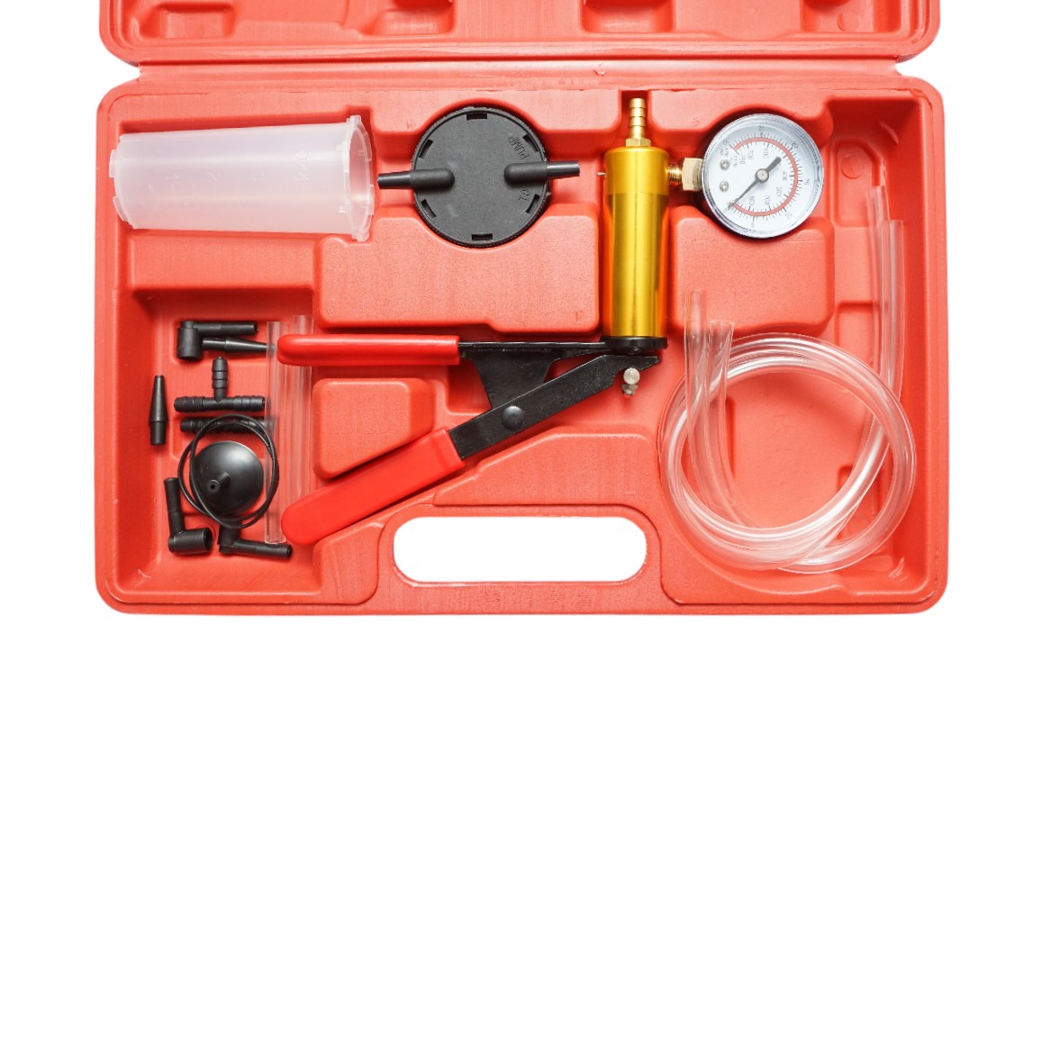 Trusa pompa tester presiune si vacuum pentru aerisire frane, testare ABS, EGR, AC si sistem incalzire auto - imagine 3