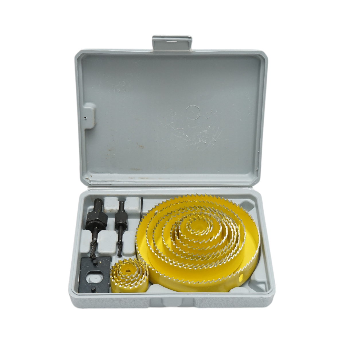Set 13 carote circulare 19-127mm pentru rigips, lemn, PVC 17 piese