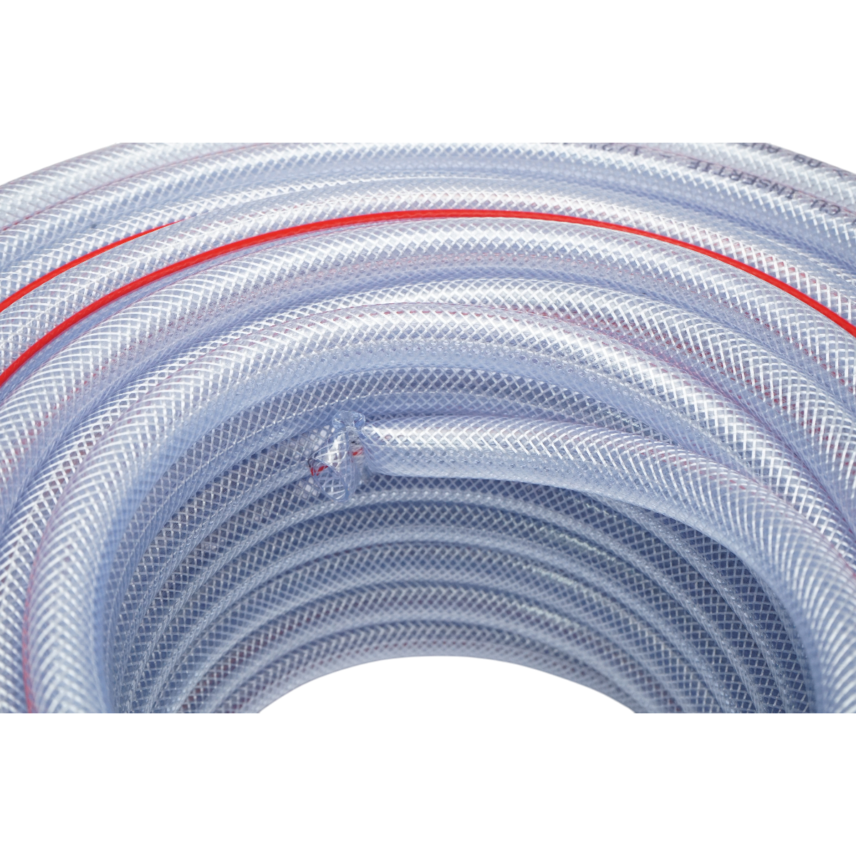 Furtun gradina PVC transparent 1/2 inch, PN9 bar, 12x18mm cu insertie textila impletita 50m/rola UZ INTENSIV - imagine 4