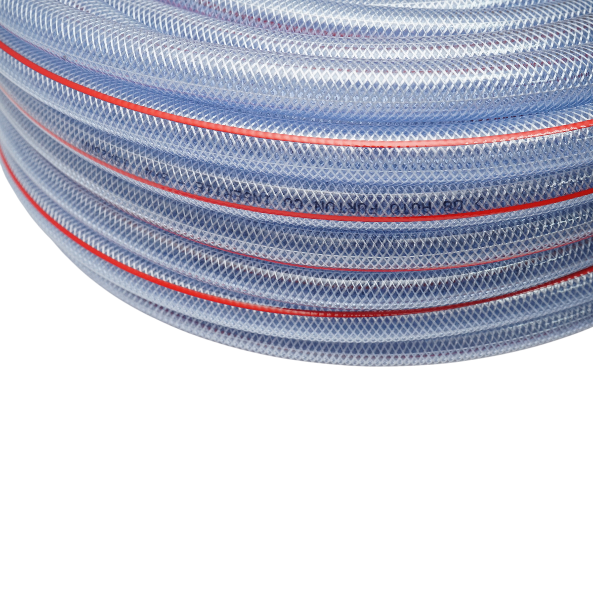 Furtun gradina PVC transparent 3/4 inch (19mm), PN6 bar, 19x25mm cu insertie textila impletita 50m/rola UZ INTENSIV - imagine 4