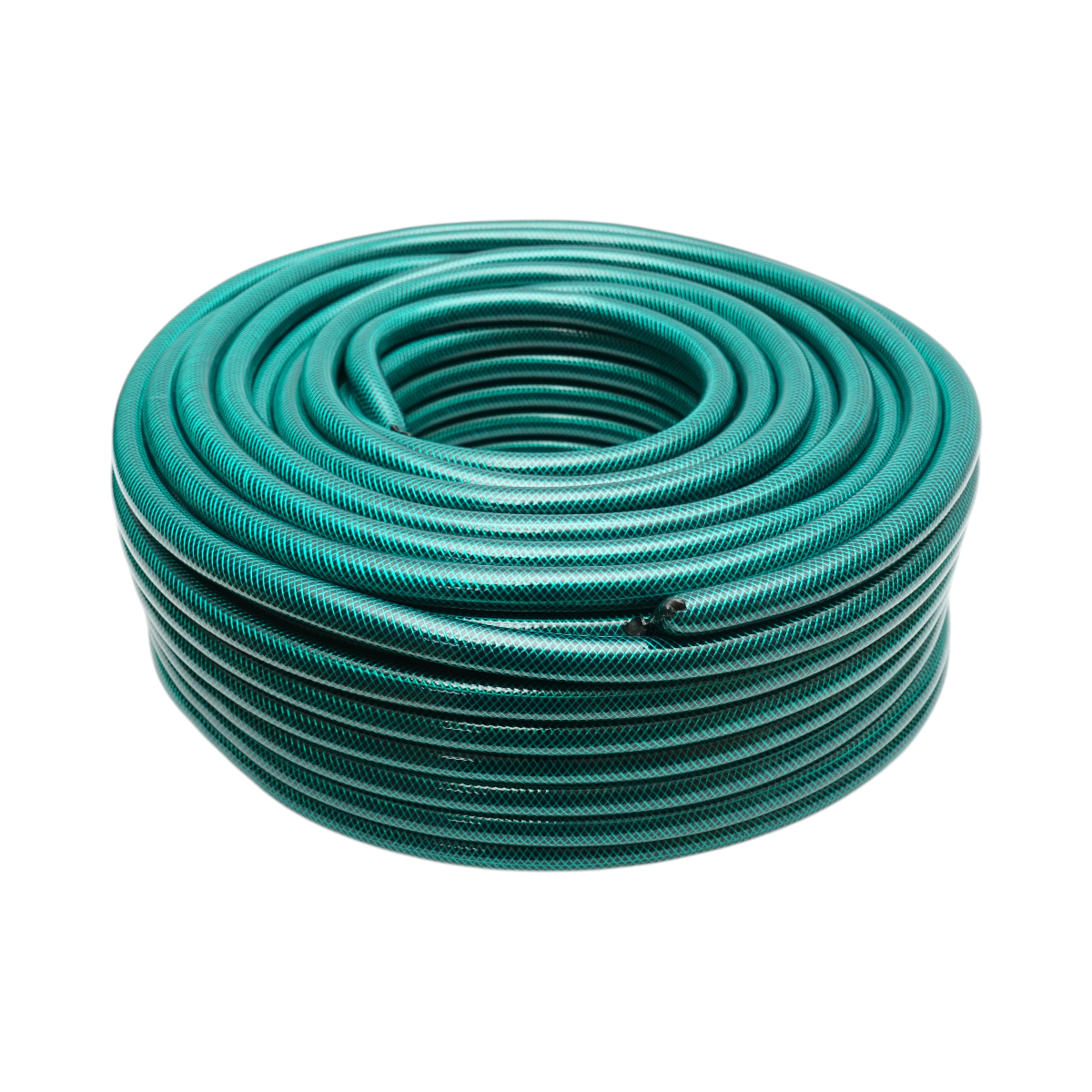 Furtun gradina PVC verde 1/2 inch (12.7mm), PN8 bar cu insertie textila impletita 50m/rola