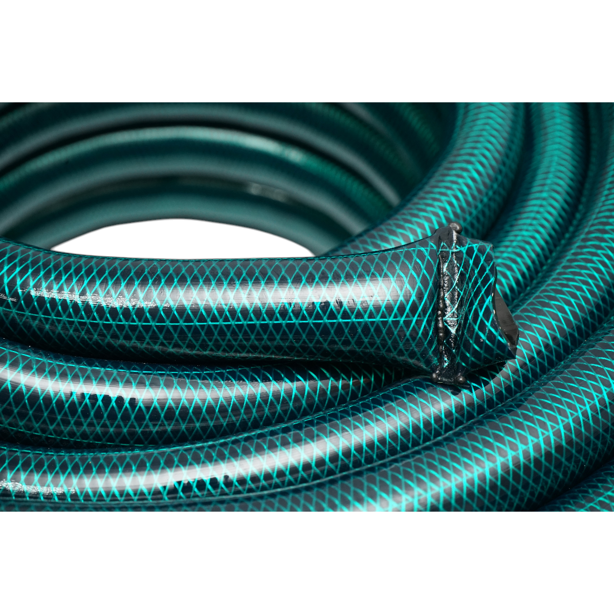 Furtun gradina PVC verde 1 inch (25.4mm), PN4 bar cu insertie textila impletita 50m/rola - imagine 4