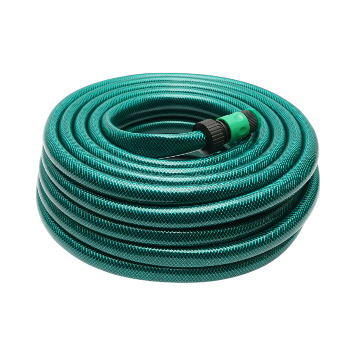 Set rola 20m furtun gradina PVC impletit 3/4 inch cu duza stropit reglabila, conectori si adaptor robinet 3/4 inch Breckner Germany - imagine 3