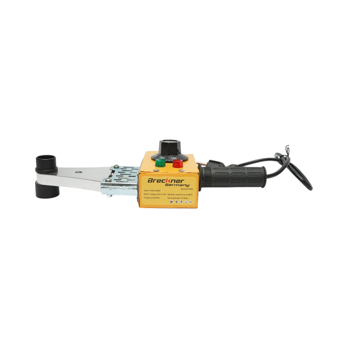 Trusa masina sudat tevi PPR 600W cu termostat analogic 0-300°C, 4 bacuri 20-32mm Breckner Germany - imagine 7