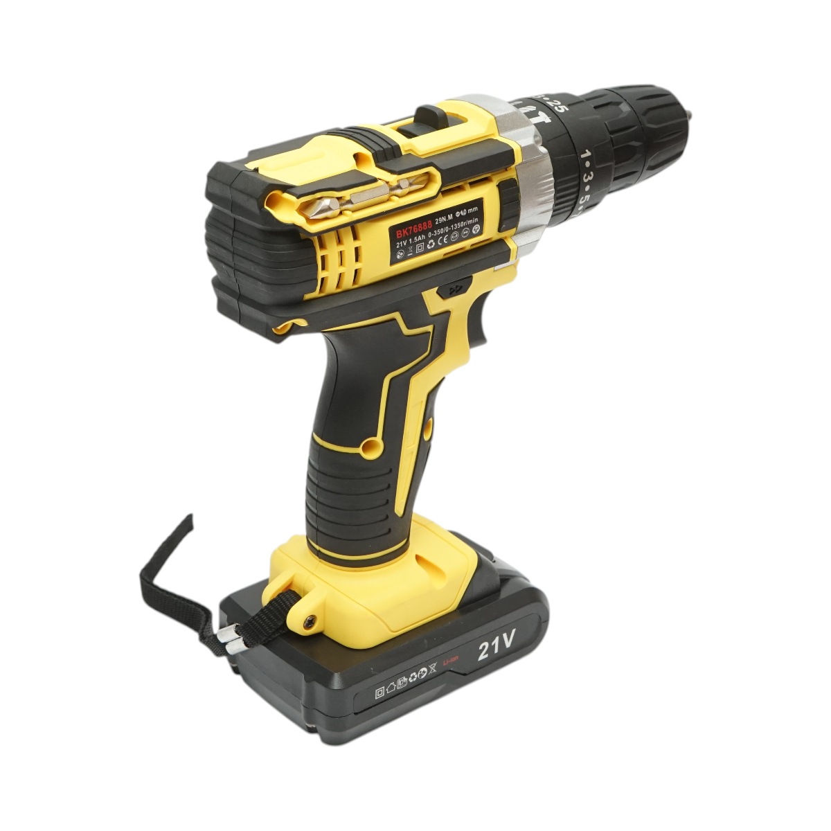 Masina de insurubat si gaurit cu percutie, 2 acumulatori 21V, 1.5Ah Li-ion, cuplu 29Nm, mandrina 10mm, 0-350/1350rpm Breckner Germany - imagine 5